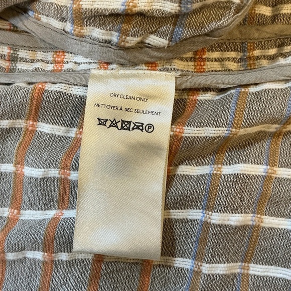 Free People Plaid Cotton Lightweight Blazer – Tan Multi – Size Small - Picture 5 of 6